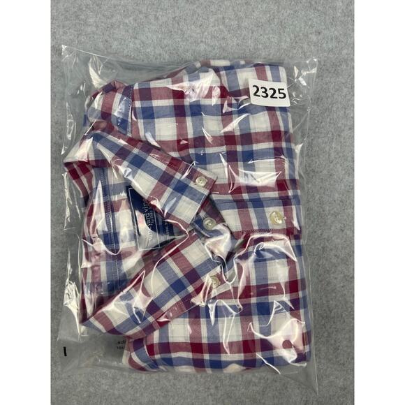 Vineyard Vines Murray Shirt Mens XL Red Blue Plaid Long Sleeve Button Down - Picture 9 of 9